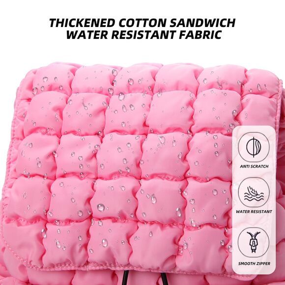4668 Quilted Puffer Backpack Lightweight Soft Puffy Drawstring Backpacks